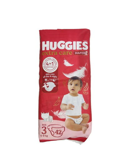 Huggies Extra Care Size 3 (4-9Kg) 42 Diapers