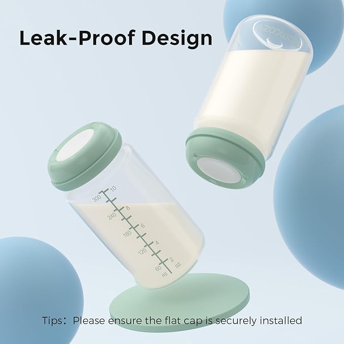 Momcozy Natural Baby Bottle, 10oz Wide-Neck Breast Milk Container