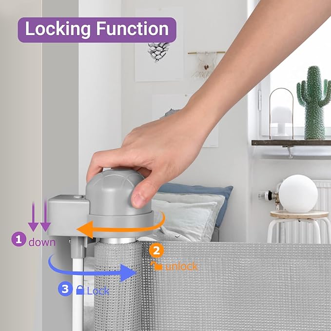 Momcozy Retractable Baby Gate 140 cm