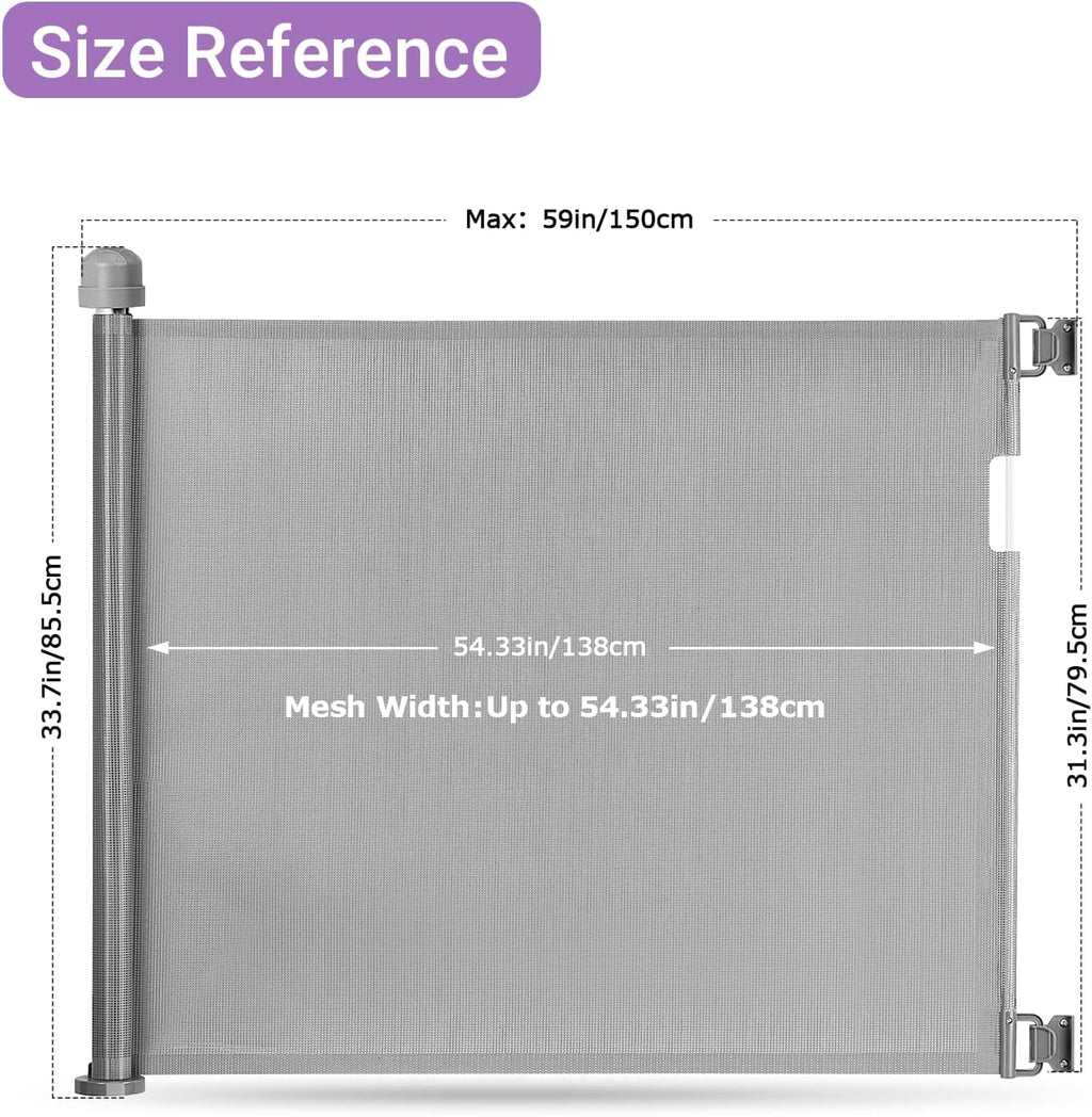 Momcozy Retractable Baby Gate 140 cm