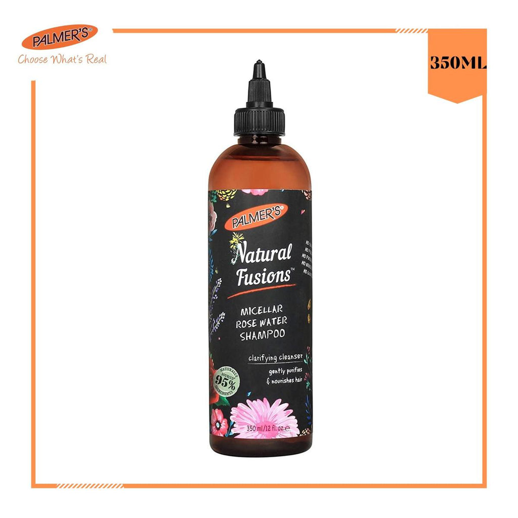 Palmer's Natural Fusions Micellar Rose Water Cleanser for Hair Clarifying Shampoo