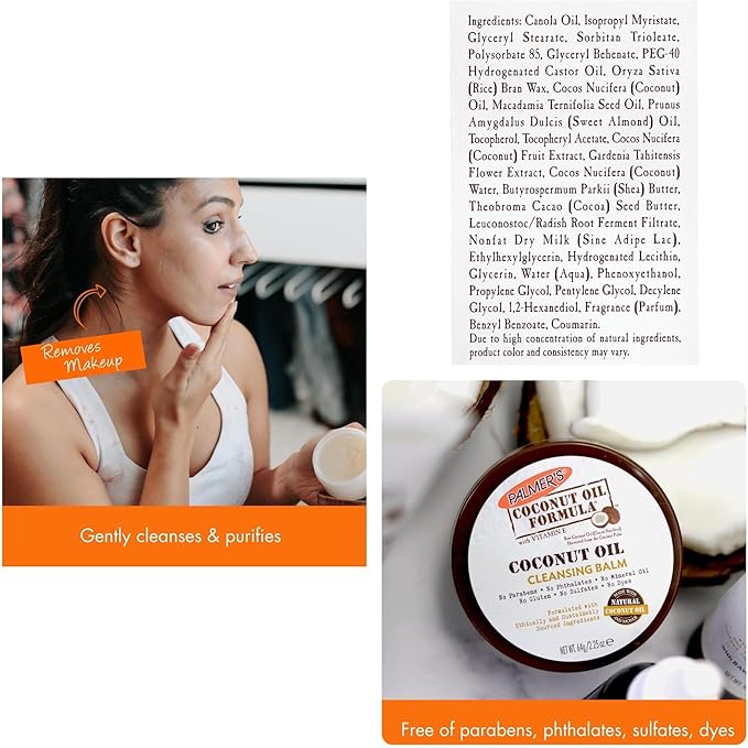 Palmers Coconut Oil Formula Coconut Monoi Cleansing Balm