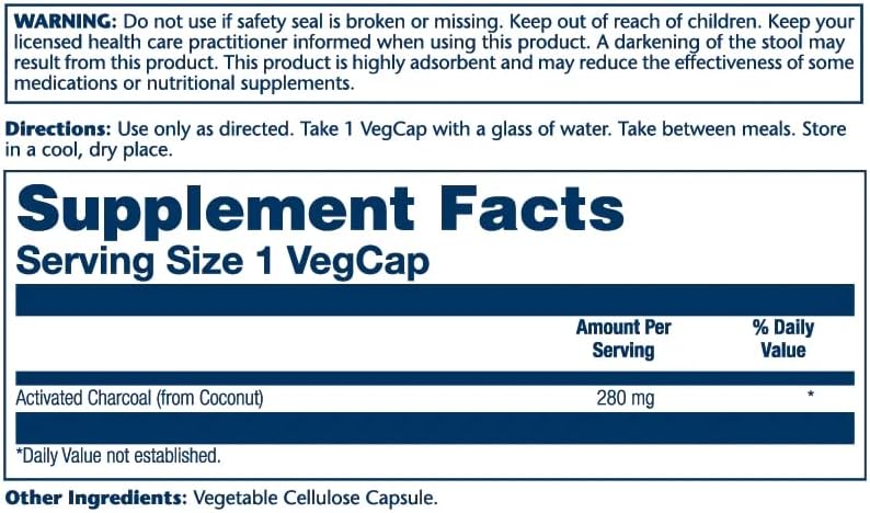 Solaray Activated Charcoal 280 mg