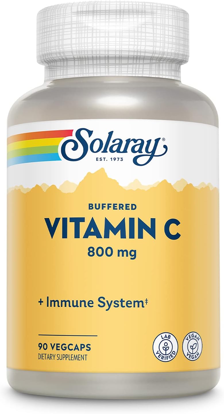 Solaray Buffered Vitamin C With Rose Hips & Acerola 800 mg