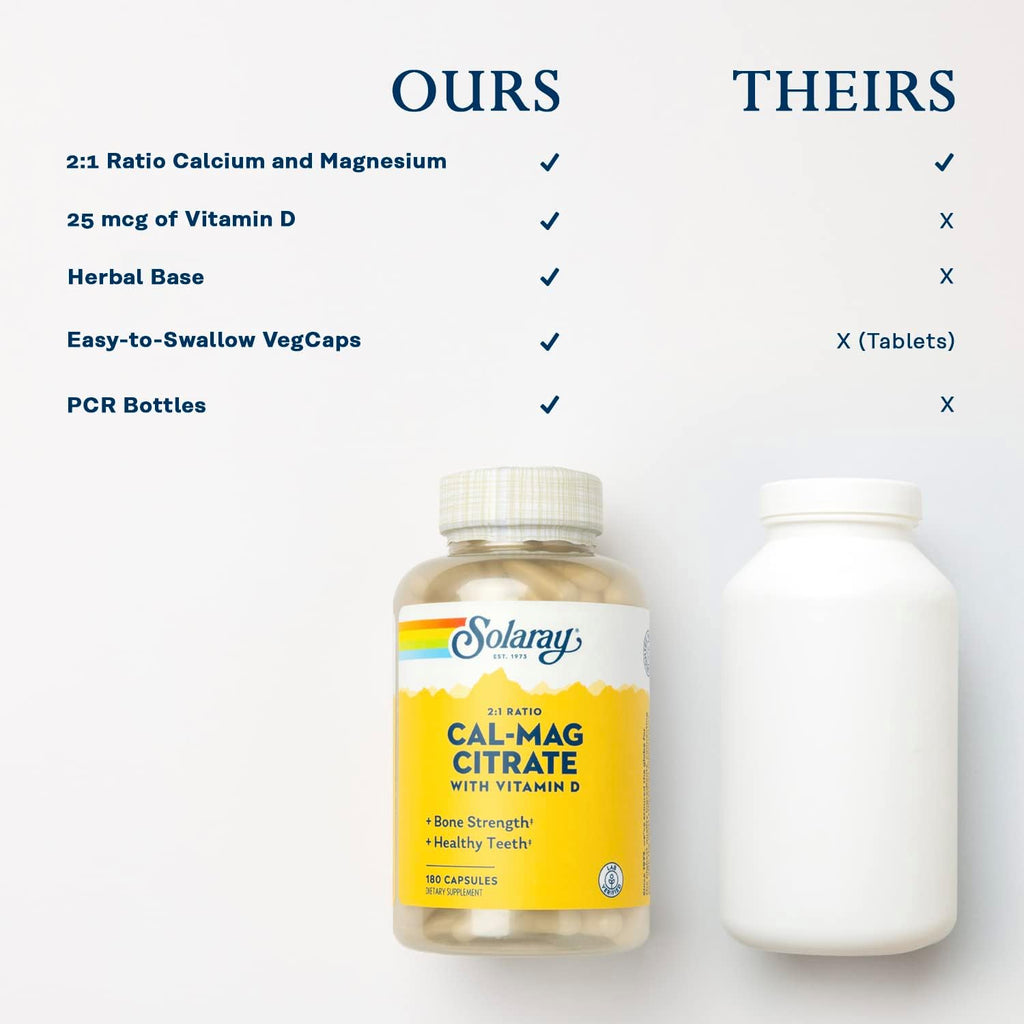 Solaray Cal-Mag Citrate & Vitamin D