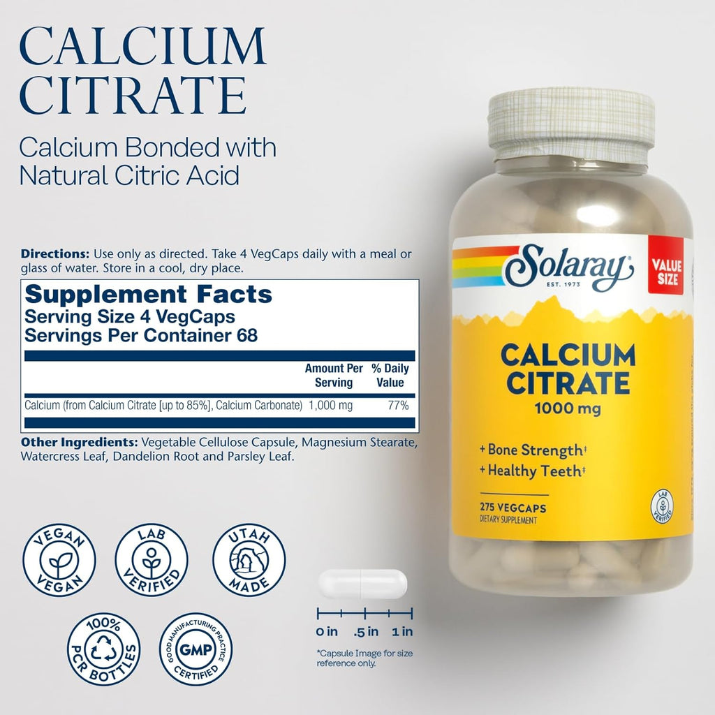 Solaray Calcium Citrate 1000 mg