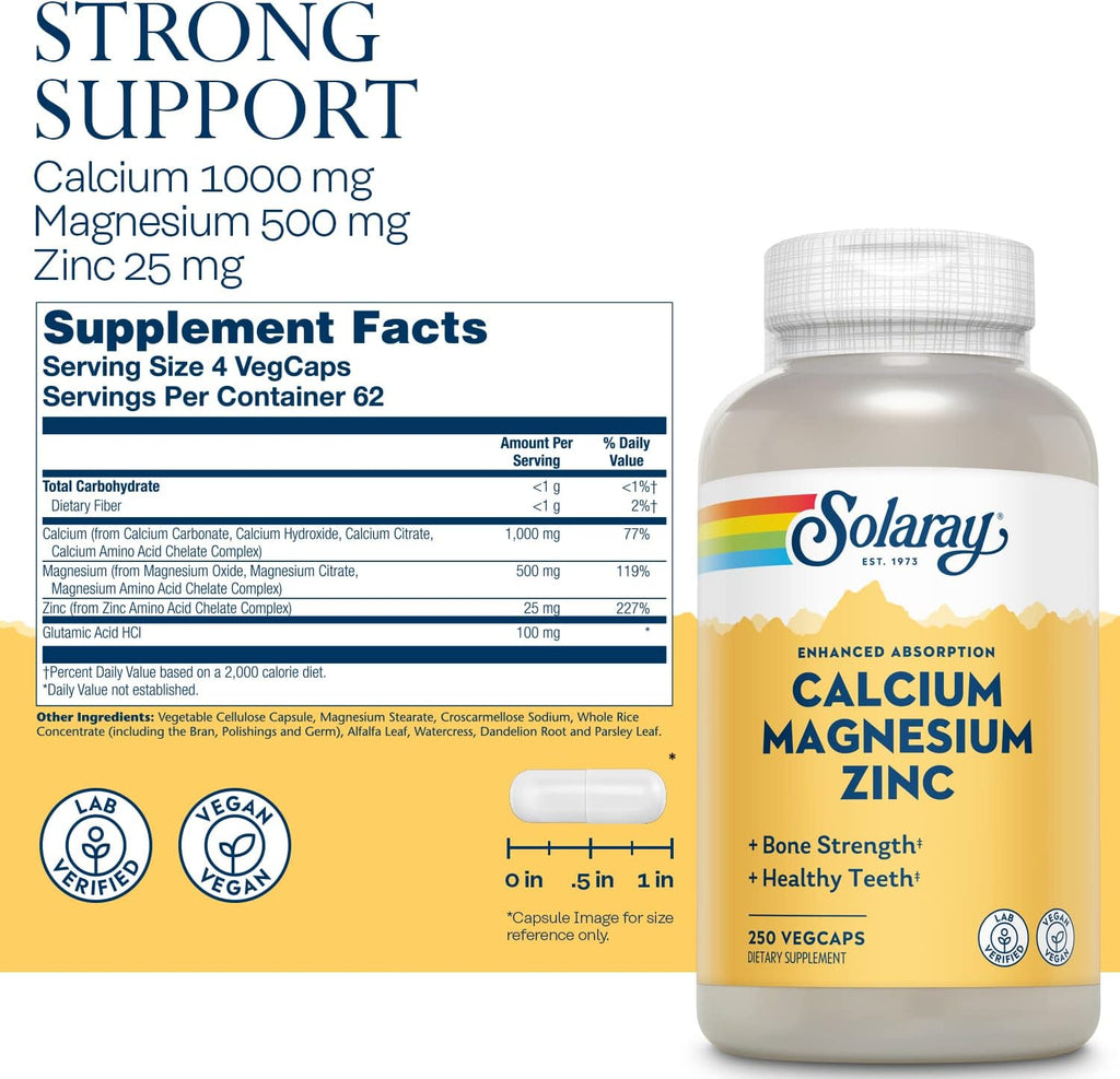 Solaray Calcium, Magnesium, Zinc