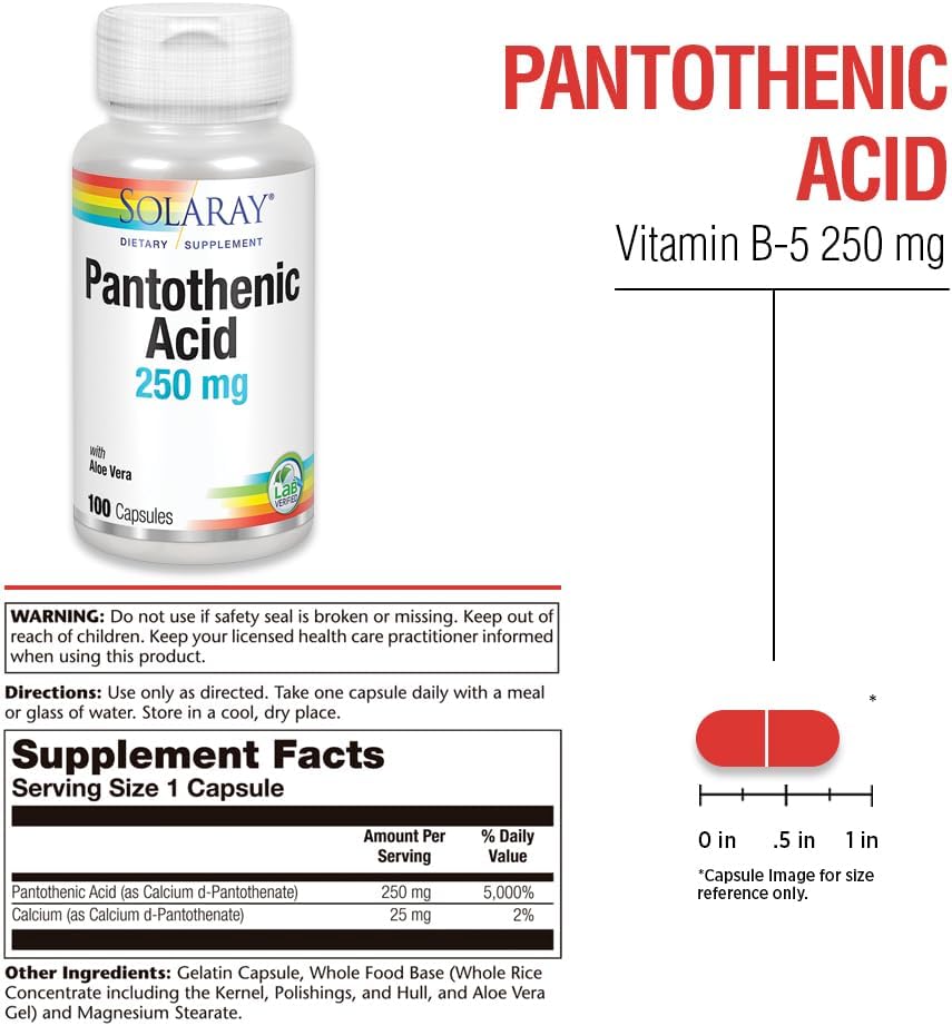Solaray Pantothenic Acid 250