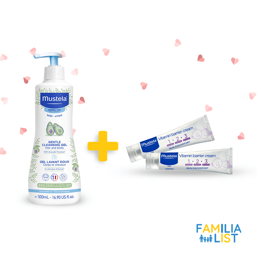 Mustela Gentle Cleansing Gel And 2 Diaper Creams