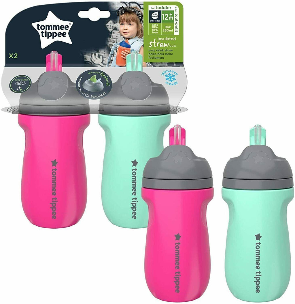 Tommee Tippee Tumbler With Straw 260ml- Pack of 2