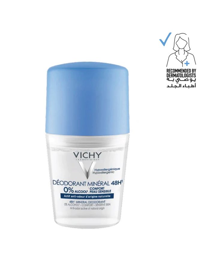 Vichy Deodorant Dermo-Tolerance Roll On 48hr Aluminium Free 50ml