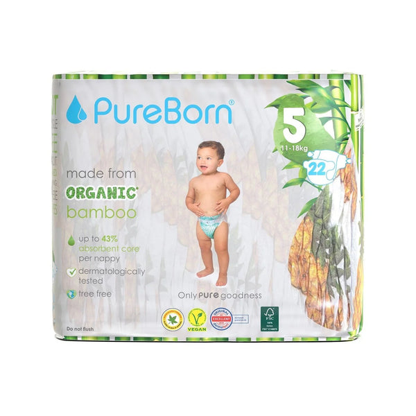 PureBorn Diapers Size 5 (11-18 kg)