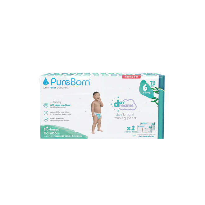 PureBorn DayDream Diapers Size 6 (14-19kg)