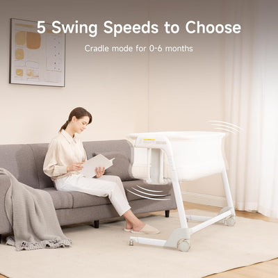 Miila Nova Smart Soothing Bassinet – 2-in-1 Baby Bassinet & Playpen