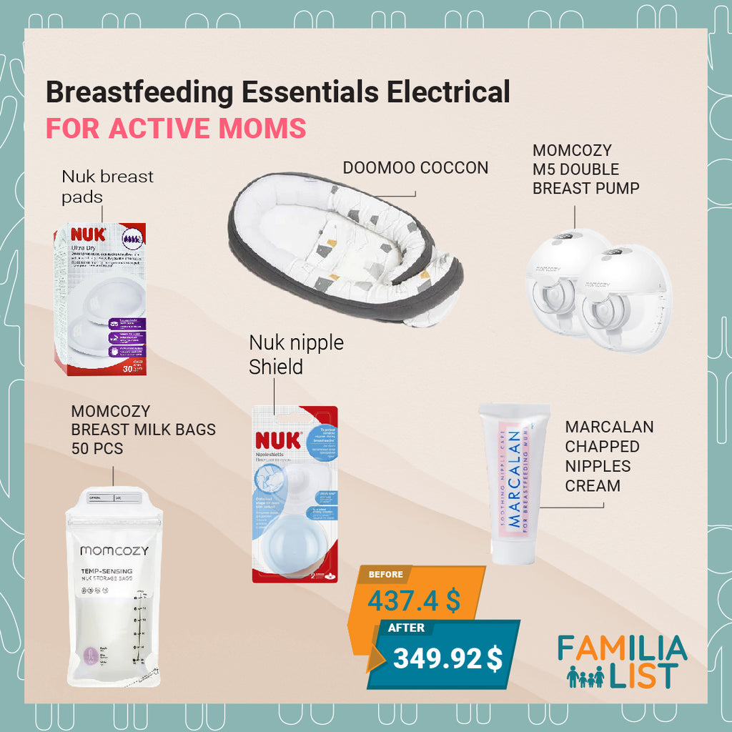 Breastfeeding Essentials Electrical  for active moms  - Double breast pump