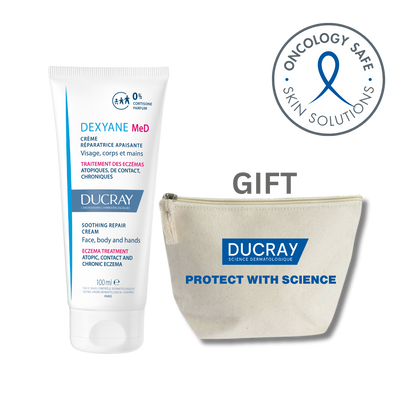 Ducray Pink Bundle Dexyane Med Soothing Repair Cream 100ml + Free Pouch