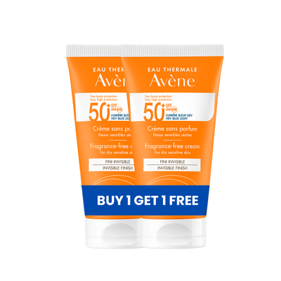 Avene Buy 1 Get 1 Fragrance-free cream SPF50+ Sunscreen 50ml For Dry Sensitive Skin