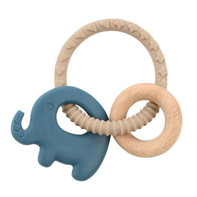 Bebeconfort Teething Ring Rattle Wood+Silicon