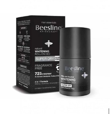 Beesline Men Whitening Roll-On Deo - Super Dry -Fragrance Free