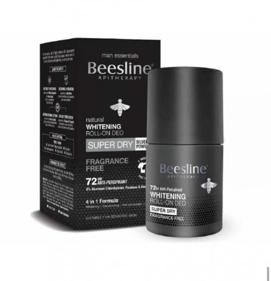 Beesline Men Whitening Roll-On Deo - Super Dry -Fragrance Free