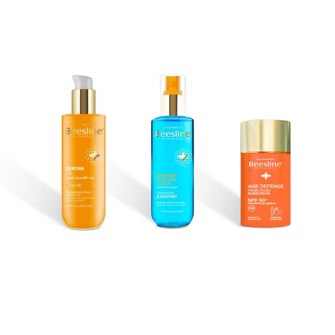 Beesline Sun Bundle - Suntan Oil + After Sun + Age defence fluid