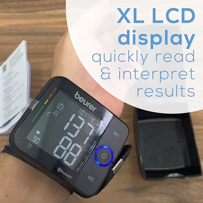 Beurer BluetoothÃ‚Â® Wrist Blood Pressure Monitor Bc 54