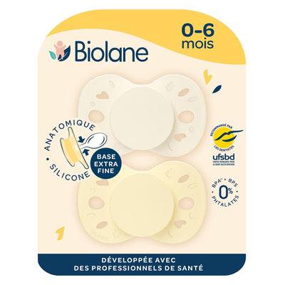 Biolane Anatomical Pacifiers 0-6 Months