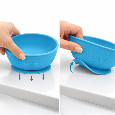Optimal Non-slip Silicone Baby Feeding Bowl Set (4m+)