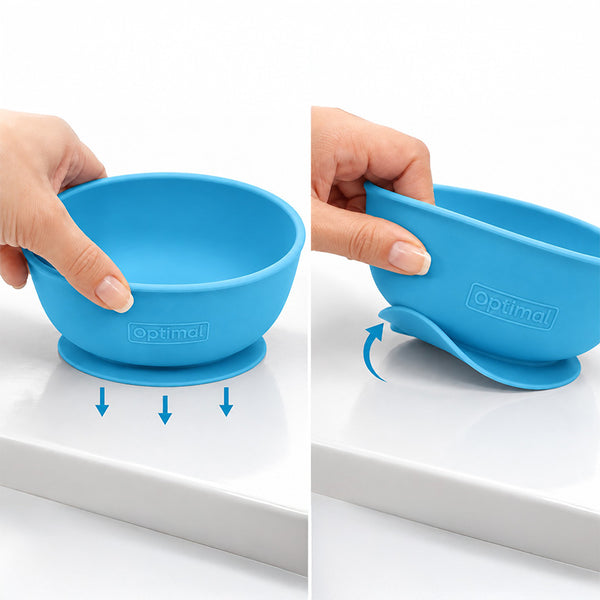 Optimal Non-slip Silicone Baby Feeding Bowl Set (4m+)