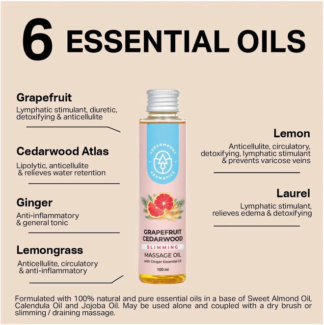Cedarmount Aromatics Grapefruit Cedarwood Massage Oil