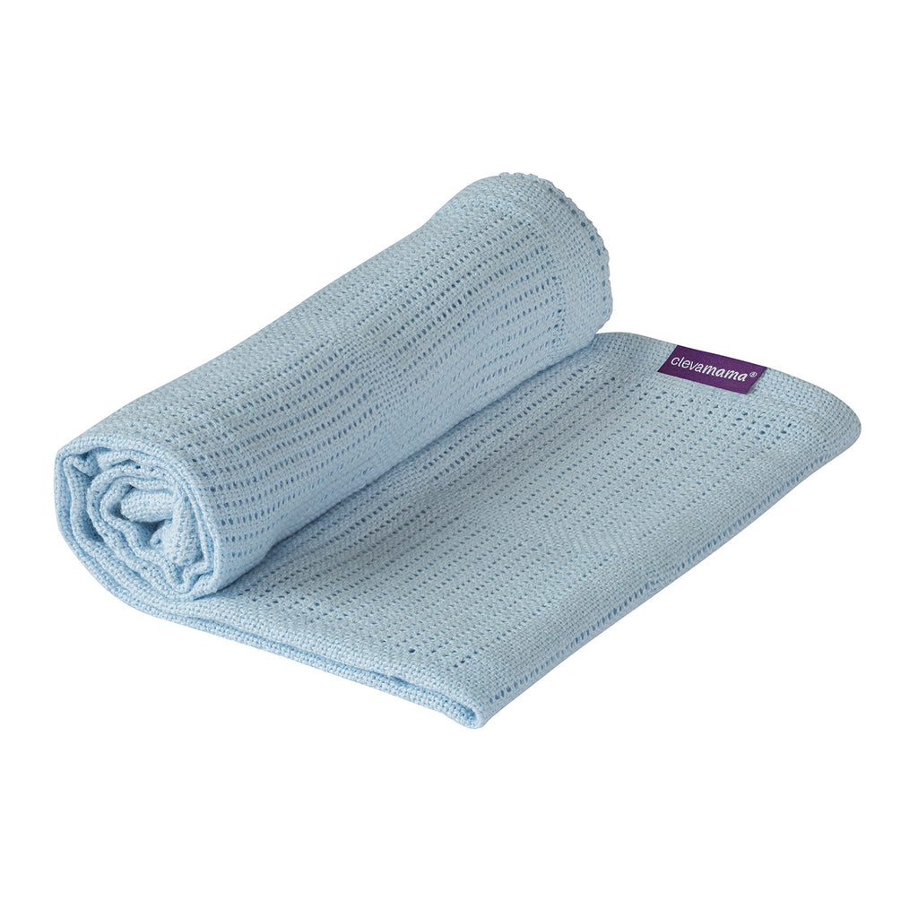 Clevamama Waffle Weave Cotton Blanket Crib