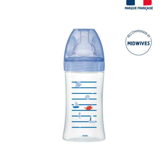 Dodie Bottle Sensation+ Anti-Colic 0-6 Months Flat Teat