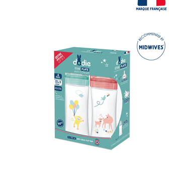 Dodie Bottle Sensation+ Anti-Colic 0-6 Months Flat Teat