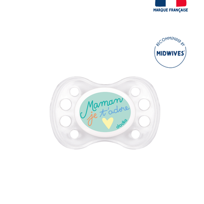 Dodie Soother 0-6 months Duo Dear Mummy Daddy
