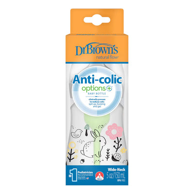 Dr Brown's Anti-Colic Options+ Wide-Neck Baby Bottle (150ml)