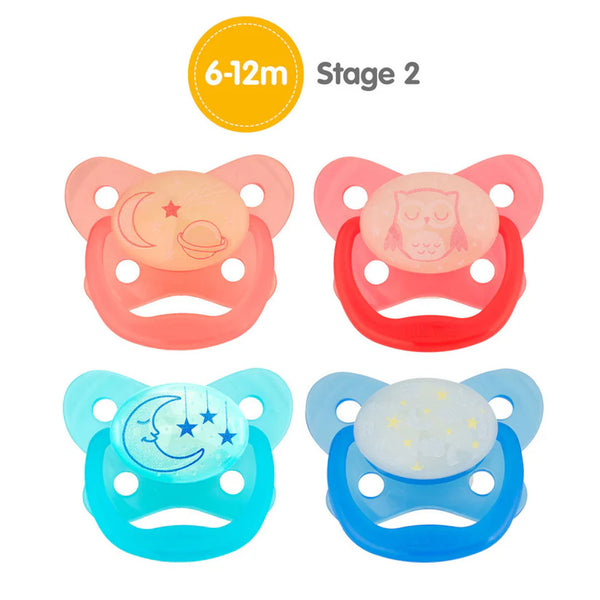 Dr Brown's PreVent Butterfly Pacifier Glow in the dark (Pack of 2)