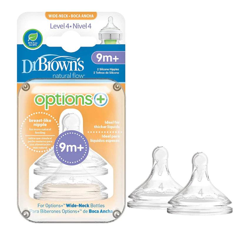 Dr Brown's Silicone Nipple Wide-Neck Options+