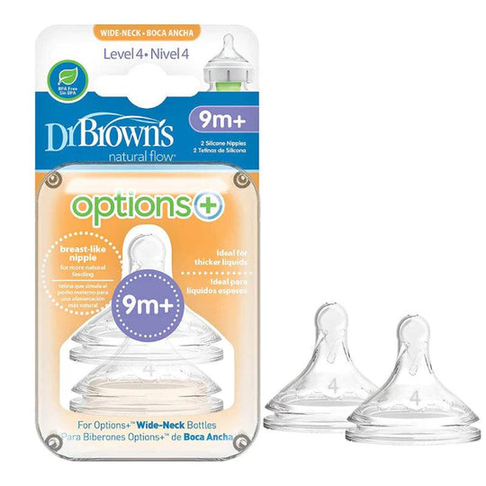 Dr Brown's Silicone Nipple Wide-Neck Options+