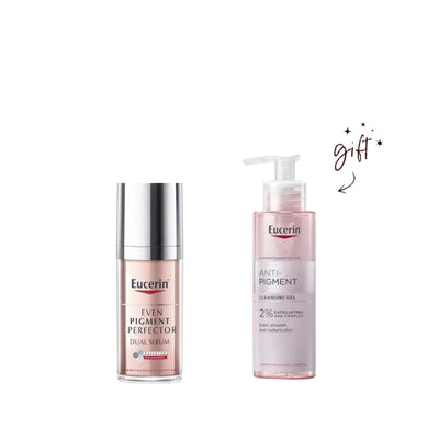 Eucerin Bundle Buy Even Pigment Perfector Dual Serum and Even Pigment Perfector get Cleansing Gel For Free