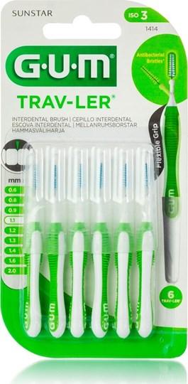 GUM Trav-Ler Ultra Fine Tapered 1.1mm Interdental Brush