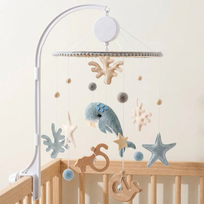 Miila Ocean Whale Baby Nursery Mobile – Blue