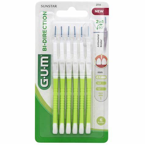 Gum Bi-Direction Dual Position Interdental Brushes