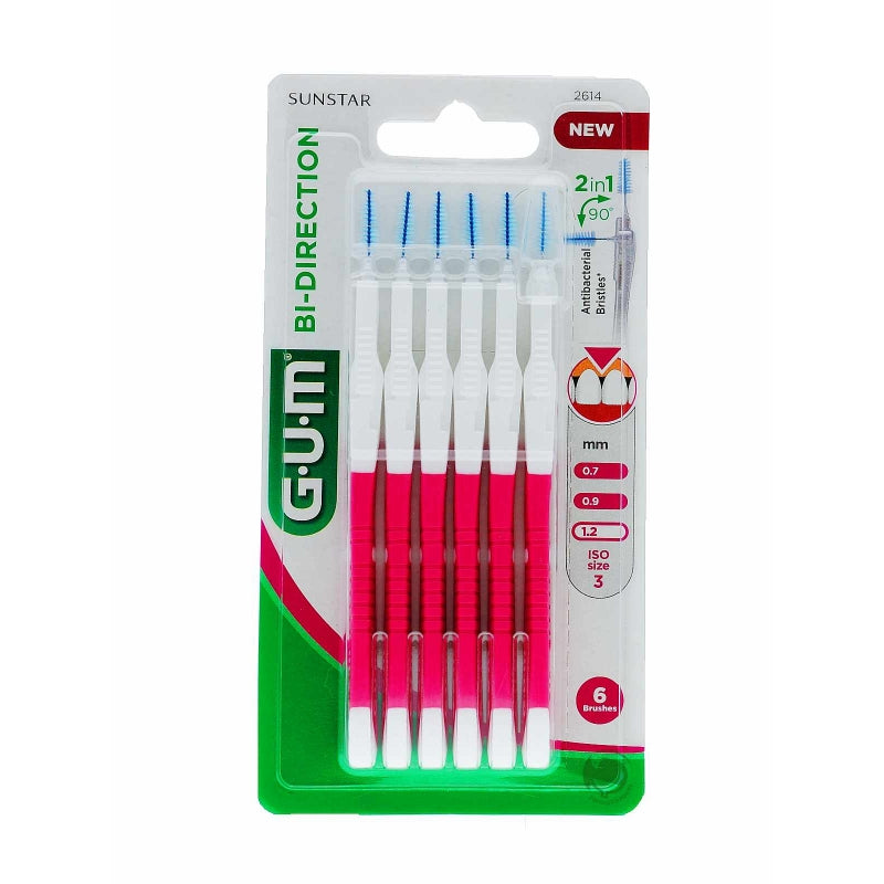 Gum Bi-Direction Dual Position Interdental Brushes