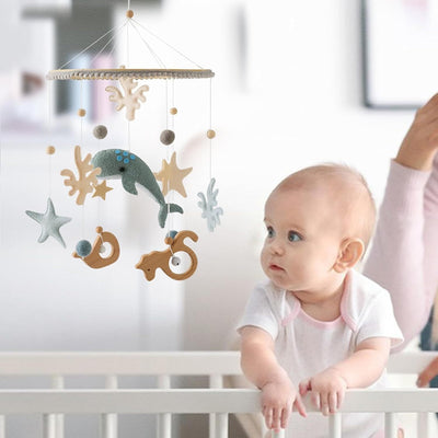 Miila Ocean Whale Baby Nursery Mobile – Blue