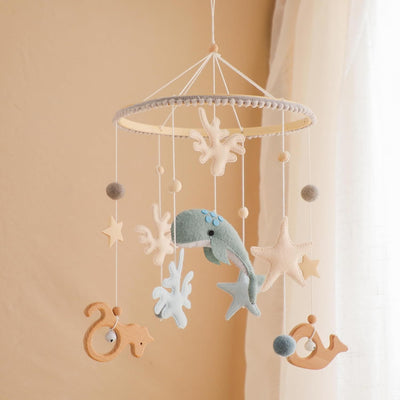 Miila Ocean Whale Baby Nursery Mobile – Blue