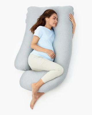 Momcozy U-Shaped Cooling Fabric Pregnancy Pillow