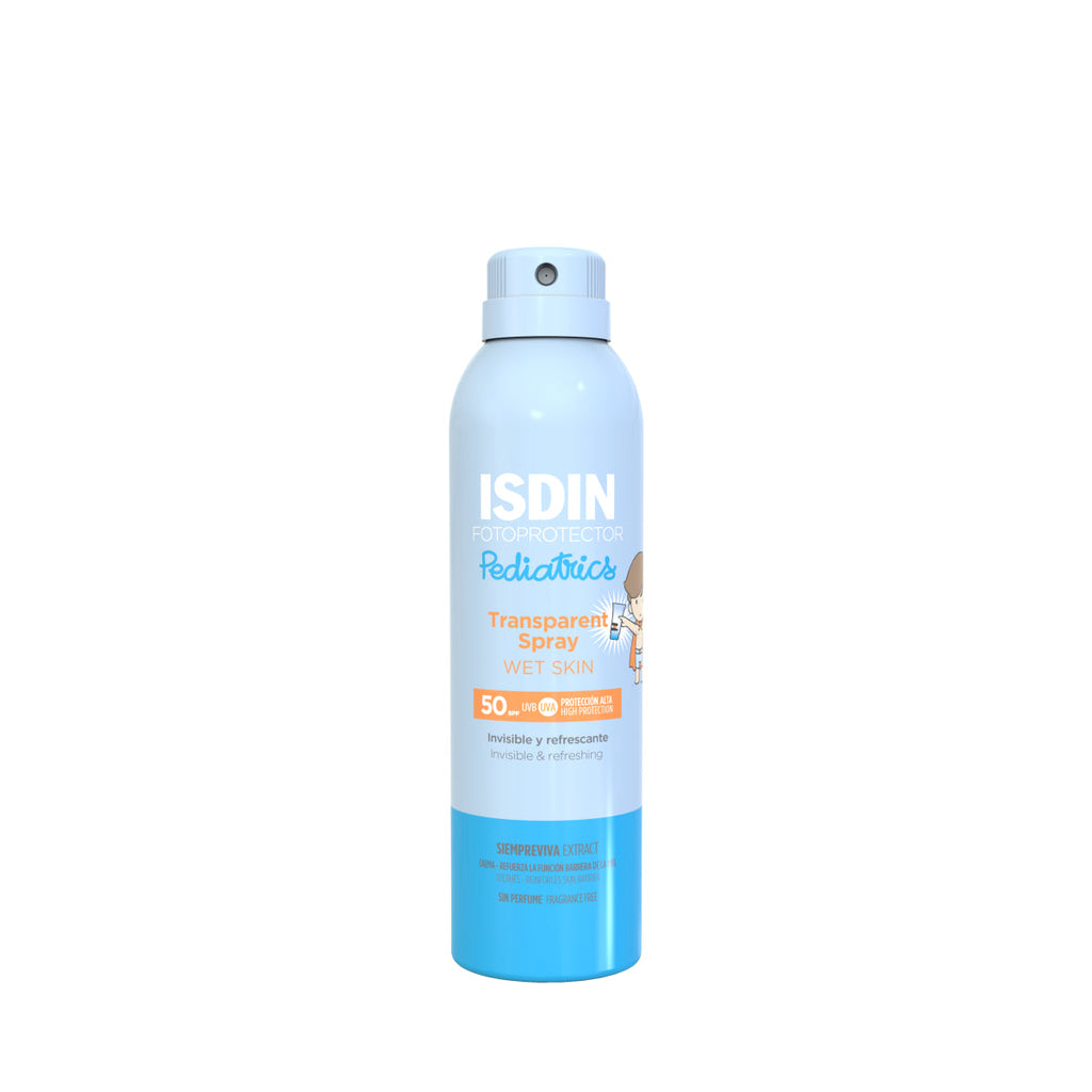 Isdin Fotoprotector Transparent Spray Wet Skin Pediatrics SPF 50 - Familialist