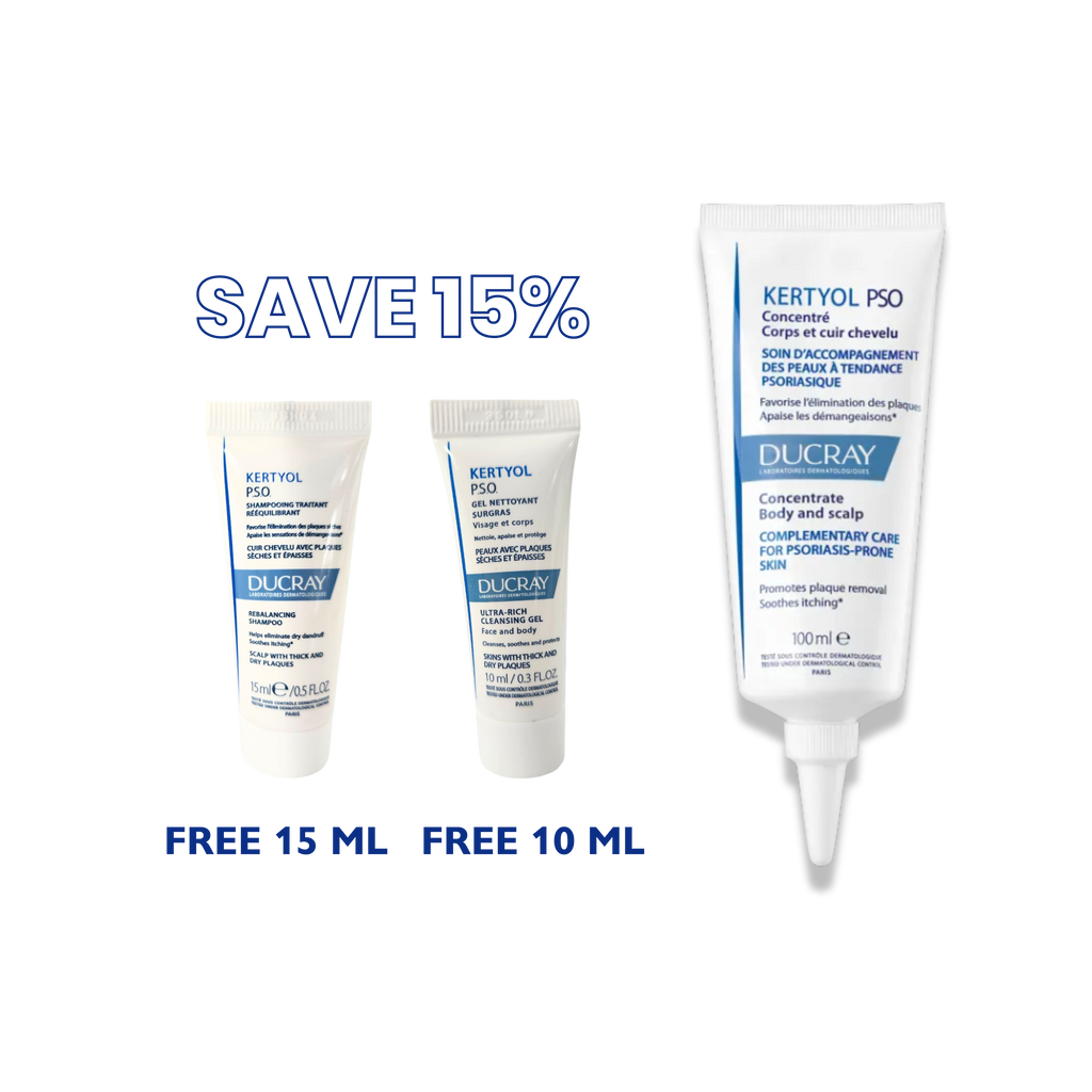 Ducray Kertyol P.S.O. Kerato-Reducing Cream Bundle