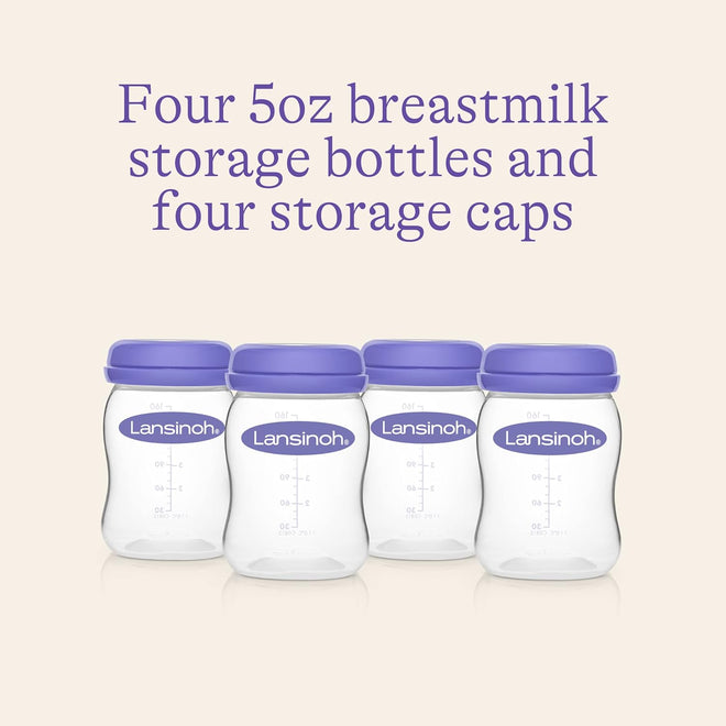 Lansinoh Breastmilk Storage Bottles x4