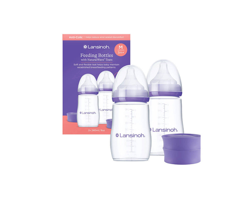 Lansinoh Feeding Bottles Set 240ml- Pack of 2(3m+)